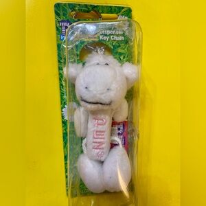 PEZ PETZ Barnyard Animals White Plush Sheep Key Chain Dispenser